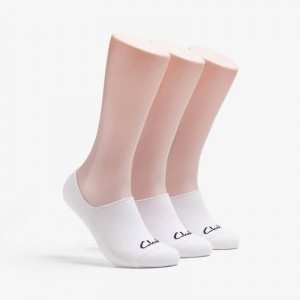 クラークス 3 pack Solid Liner Sock 白 | CLKS-84173
