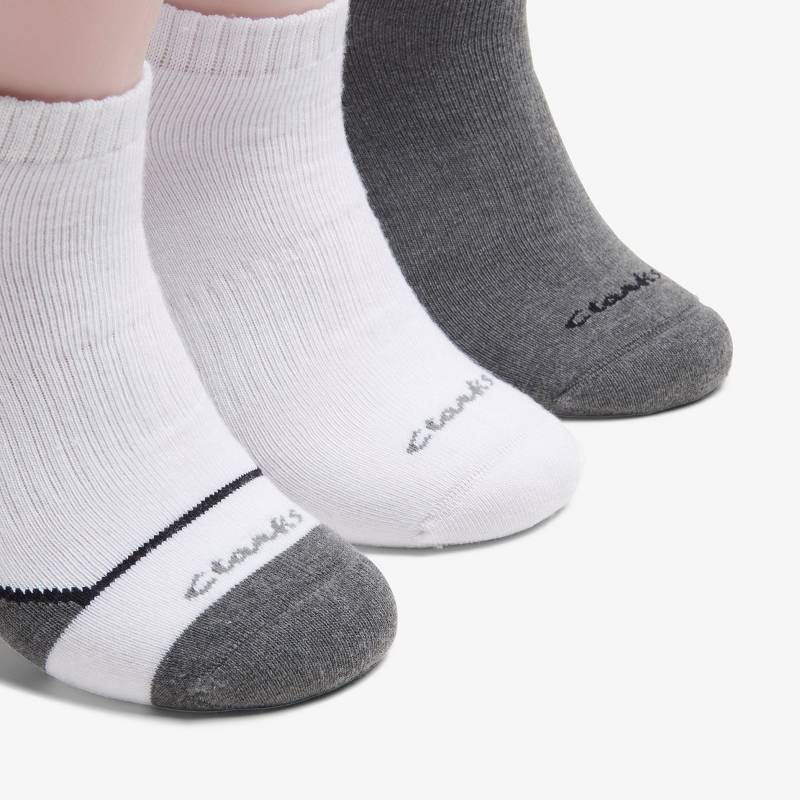 クラークス 3 Pack Athletic No Show Sock Multicolour | CLKS-84190