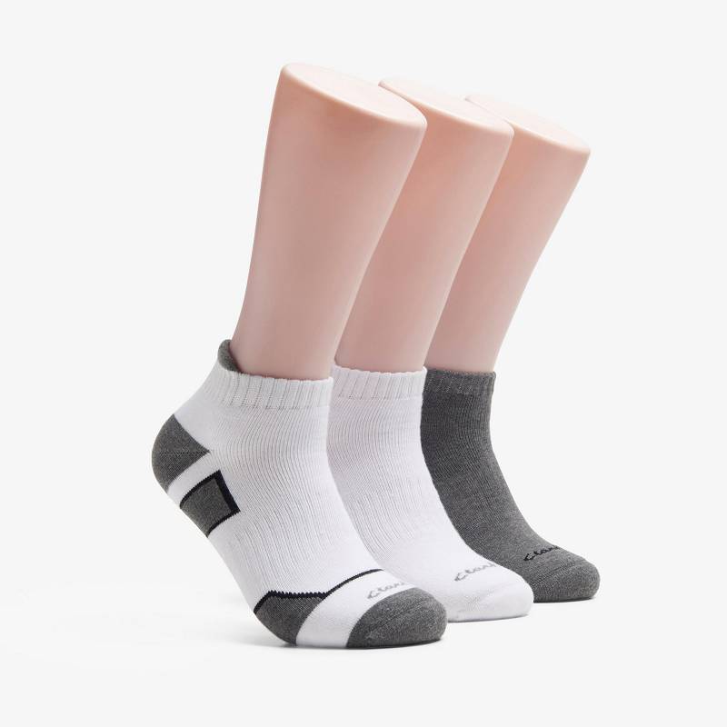 クラークス 3 Pack Athletic No Show Sock Multicolour | CLKS-84190