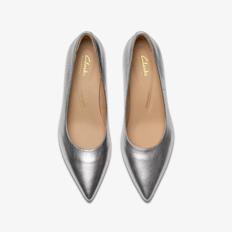 クラークス Adela Court シルバー | CLKS-85049