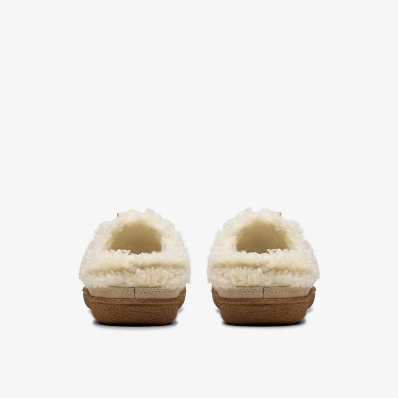 クラークス Belle Wych Slippers 白 | CLKS-84676
