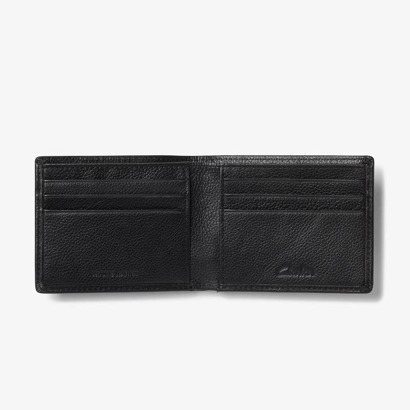 クラークス Classic Pebble Slimfold Wallet 黒 | CLKS-84167
