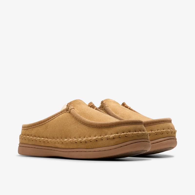 クラークス Eldric Oake Slippers ブラウン | CLKS-84212
