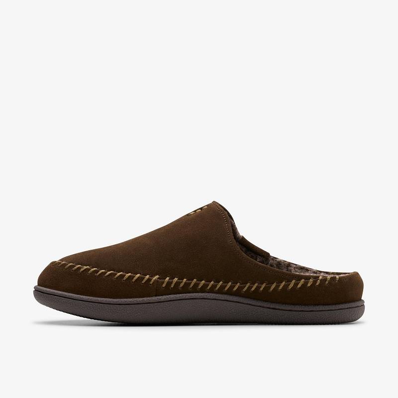 クラークス Frien Wall Slippers ブラウン | CLKS-84207