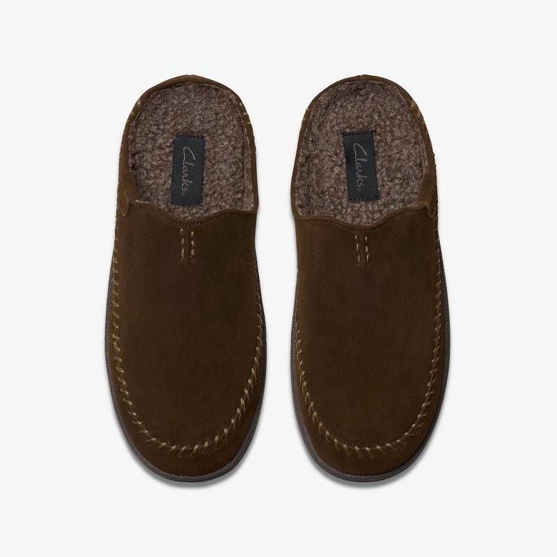 クラークス Frien Wall Slippers ブラウン | CLKS-84207