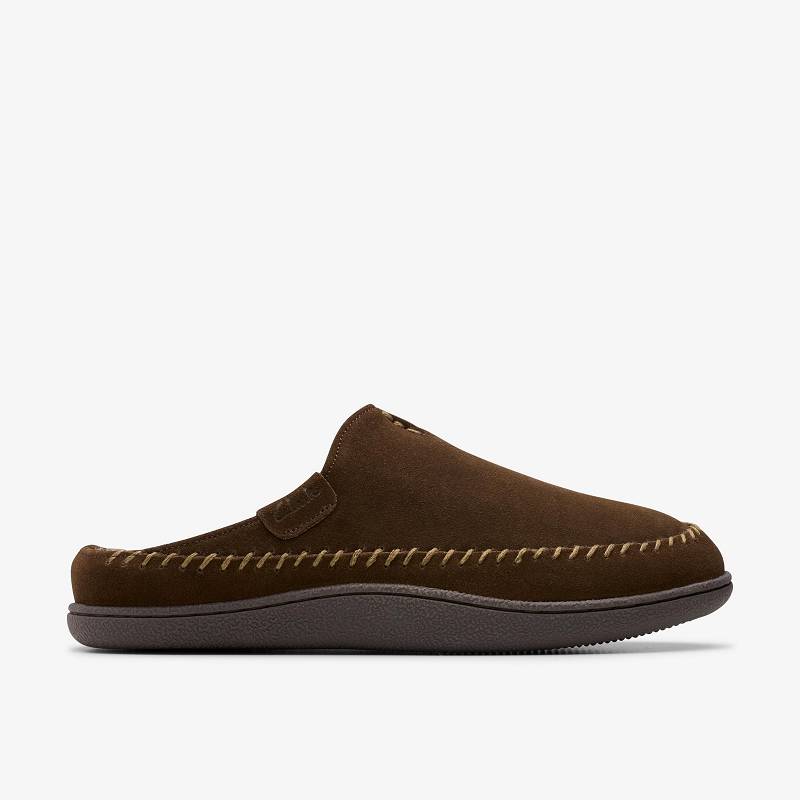 クラークス Frien Wall Slippers ブラウン | CLKS-84207