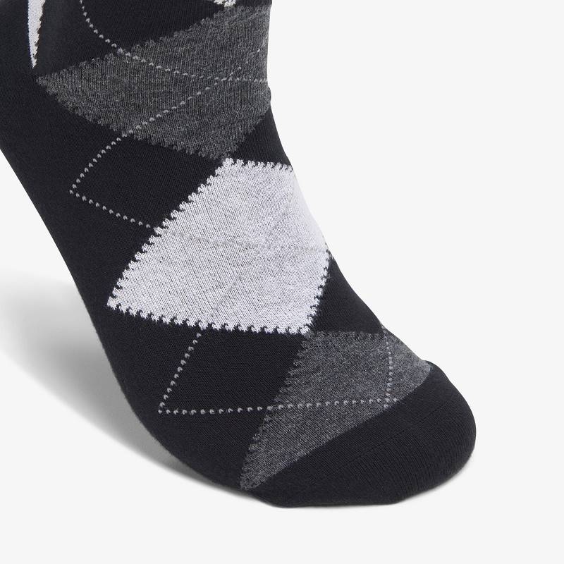 クラークス Mens Argyle Sock 黒 白 | CLKS-84185