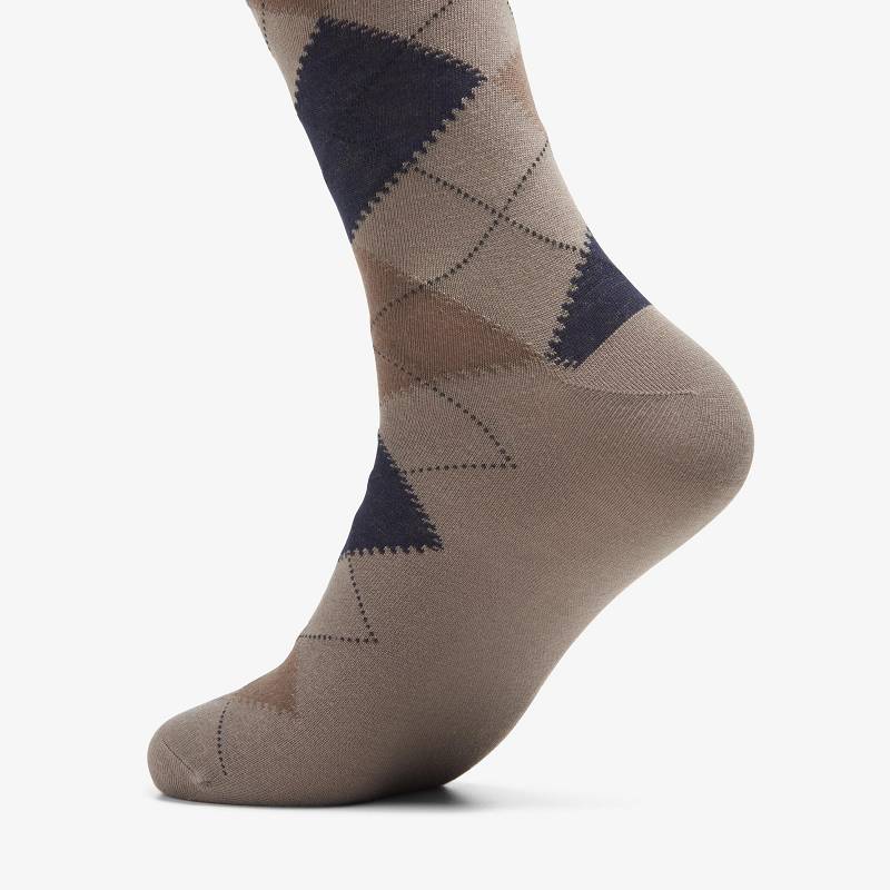 クラークス Mens Argyle グレー ブラウン | CLKS-84193