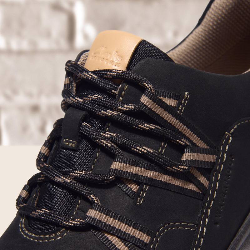 クラークス Nature X Tie Waterproof 黒 | CLKS-85161