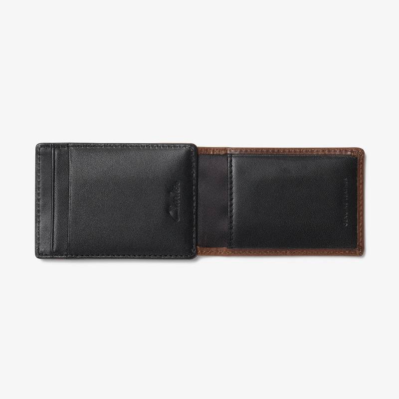 クラークス Pebble Wide Money Clip Wallet ブラウン | CLKS-84165