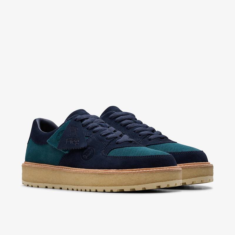 クラークス Sandford 2 X Ronnie Fieg Blue Multicolor 青 | CLKS-84256