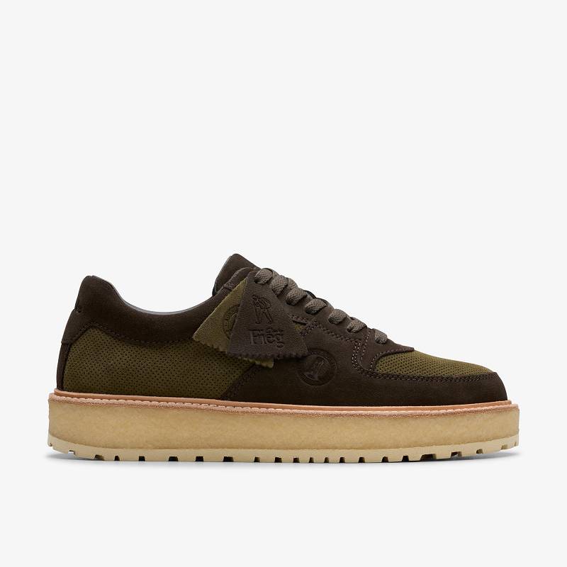 クラークス Sandford 2 X Ronnie Fieg Dark Olive Combination 暗オリーブ | CLKS-84257