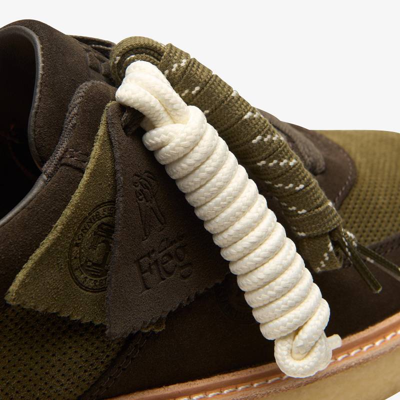 クラークス Sandford 2 X Ronnie Fieg Dark Olive Combination 暗オリーブ | CLKS-84257