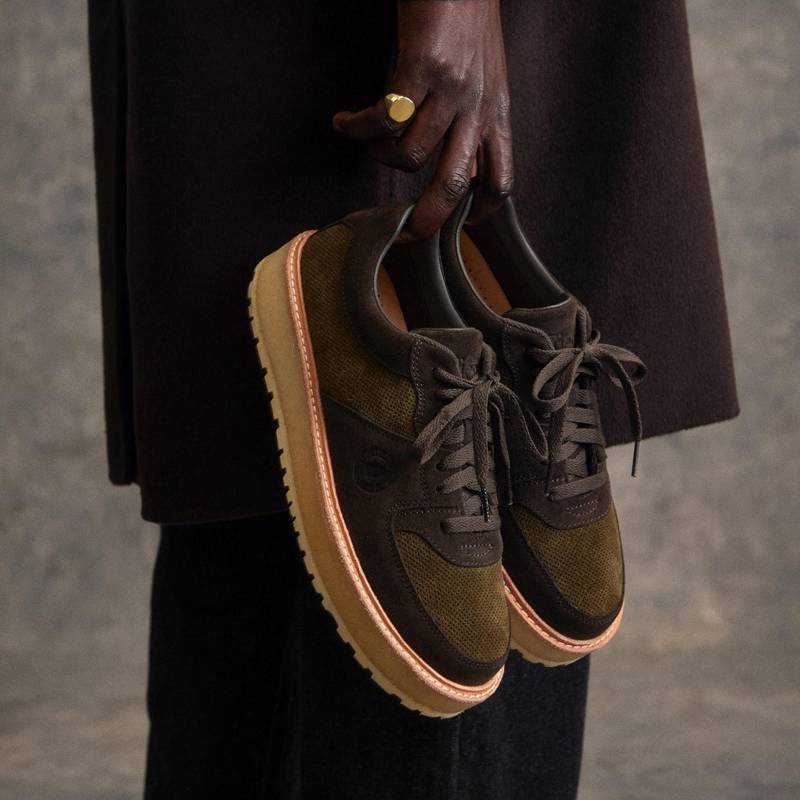 クラークス Sandford 2 X Ronnie Fieg Dark Olive Combination 暗オリーブ | CLKS-84257