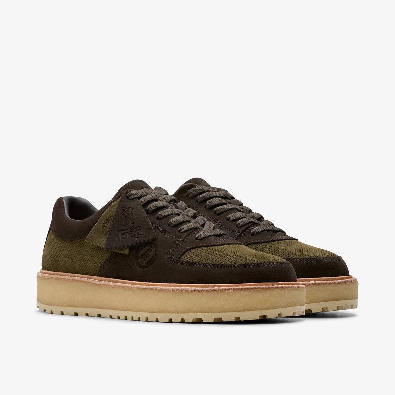 クラークス Sandford 2 X Ronnie Fieg Dark Olive Combination 暗オリーブ | CLKS-84257