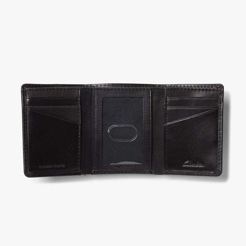 クラークス Shine Trifold Wallet 黒 | CLKS-84164