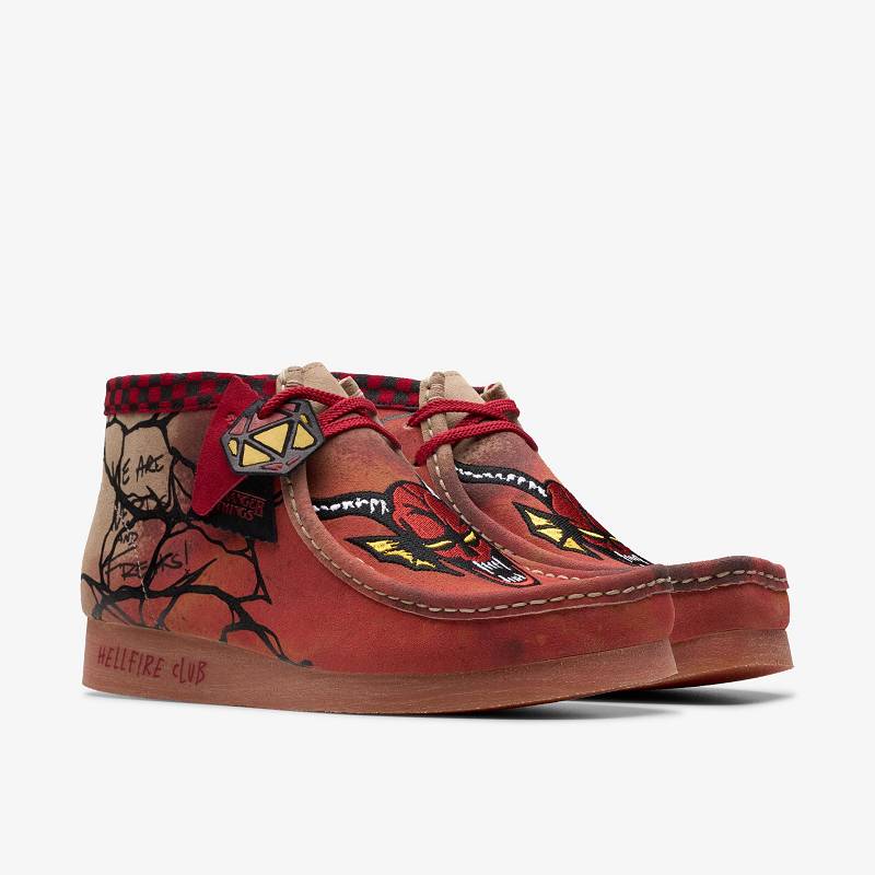 クラークス Stranger Things Wallabee Evo Mens 暗ブラウン | CLKS-84596