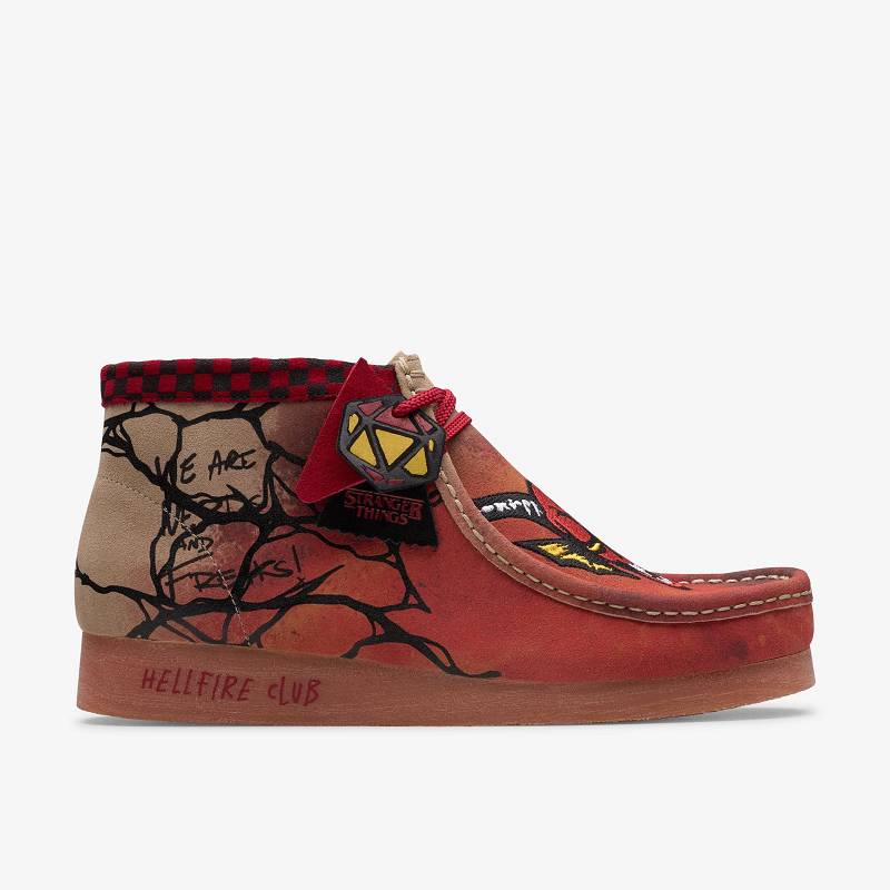クラークス Stranger Things Wallabee Evo Mens 暗ブラウン | CLKS-84596