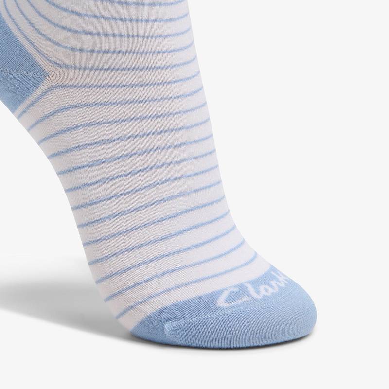 クラークス Stripe Crew Bamboo Sock ライト青 | CLKS-84667