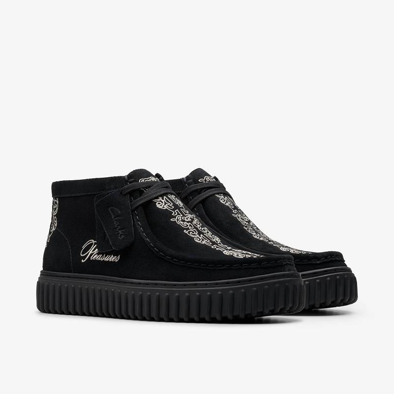 クラークス Torhill X Pleasures Woven 黒 | CLKS-84602