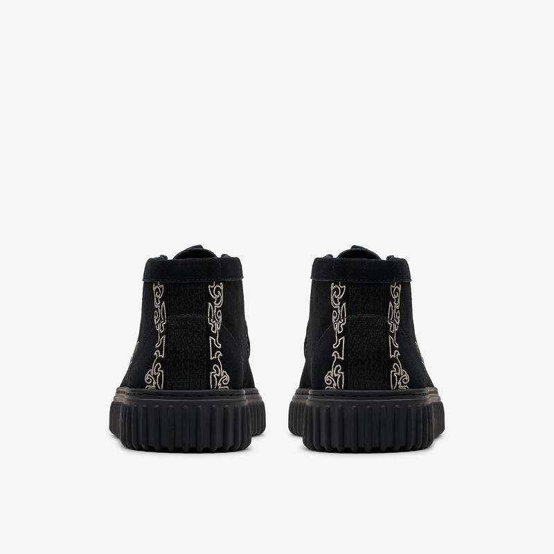 クラークス Torhill X Pleasures Woven 黒 | CLKS-84602