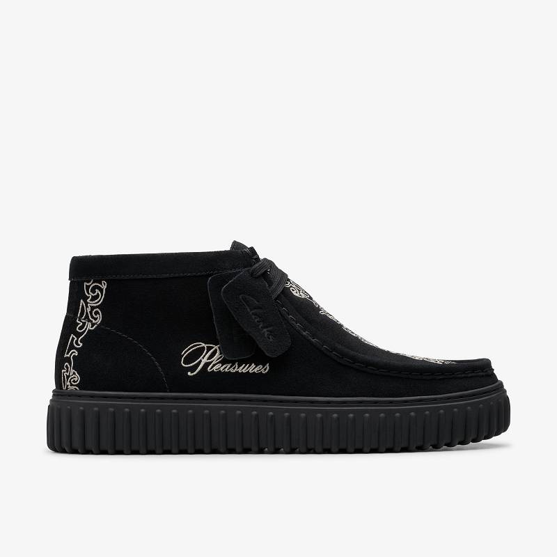 クラークス Torhill X Pleasures Woven 黒 | CLKS-84602