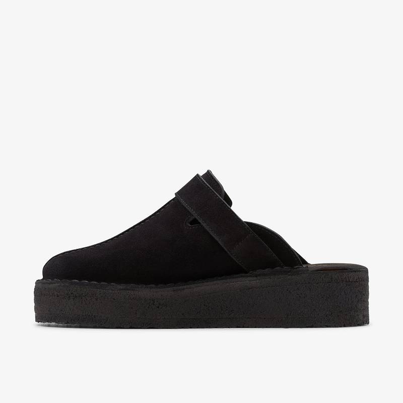 クラークス Trek Wedge Mule 黒 | CLKS-84759