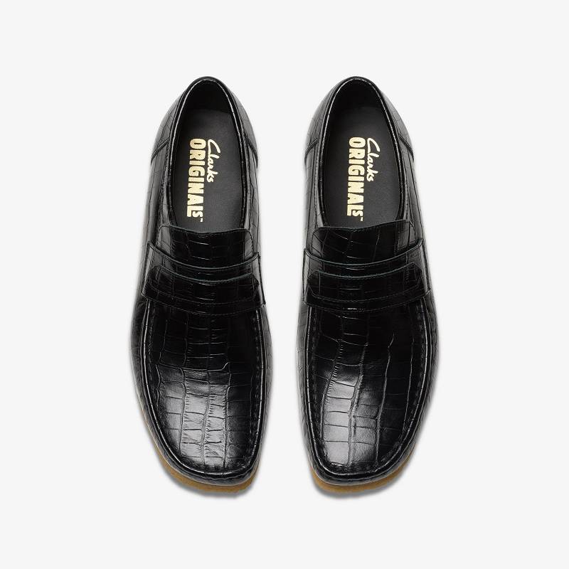 クラークス Wallabee Loafer 黒 | CLKS-84506