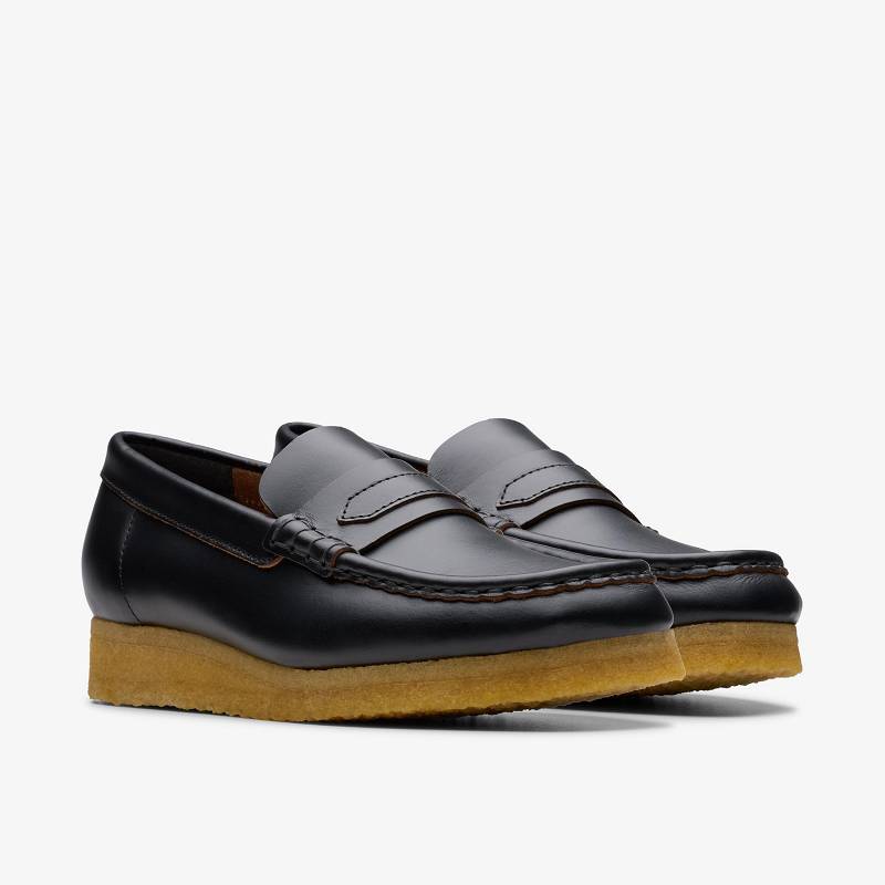 クラークス Wallabee Loafer 黒 | CLKS-85403