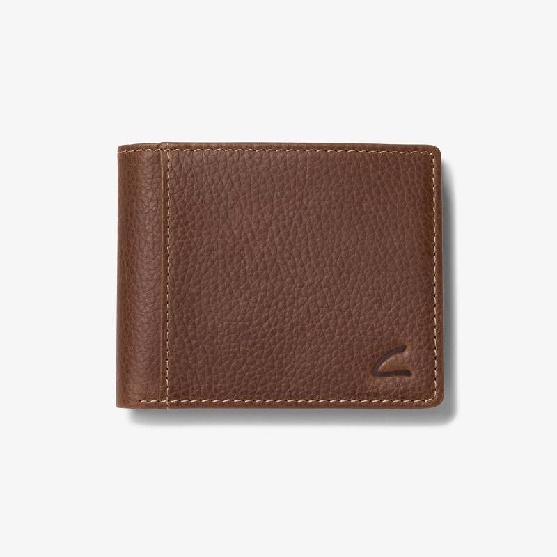 クラークス Weathered Pebble Slimfold Wallet ブラウン | CLKS-84163
